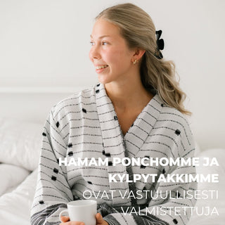 Saaren Taika hamam kylpytakit ja ponchot