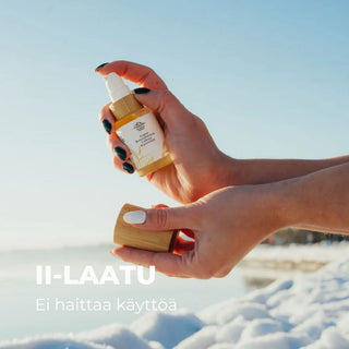II-LAATU Argan Ruusunmarja Luksus kasvoöljy, ehkäisee ikääntymisen merkkejä, tasoittaa ihon sävyä, luonnollinen, vegaaninen