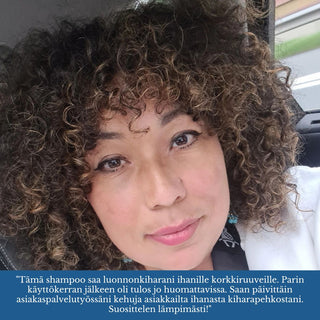 Curl Care shampoo, Curly Girl metodiin, taipuisalle ja kiharalle hiukselle, sulfaatiton