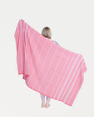 Hamam-pyyhe Sulo Punainen, 100% puuvillaa, 100x175cm, 250g, ripustuslenkillä Hamam-pyyhe Saaren Taika Decor