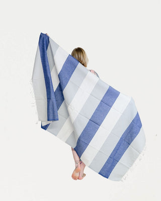 Hamam-pyyhe ripustuslenkillä! Seikkailu Navy-Harmaa! - Koko 100x180cm, 100% puuvillaa, paino 280g Decor