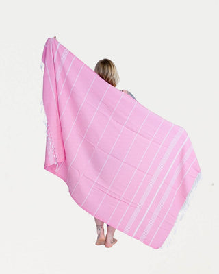 Hamam-pyyhe Sulo Pinkki, 100% puuvillaa, 90x180cm, 250g