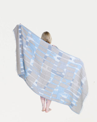 Hamam-pyyhe! Väre Turkoosi-Oranssi ripustuslenkillä, 100% puuvillaa, 175x90cm, 440g