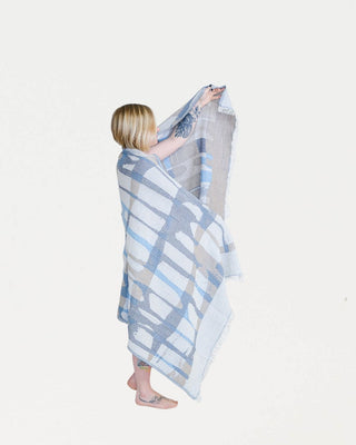 Hamam-pyyhe! Väre Turkoosi-Oranssi ripustuslenkillä, 100% puuvillaa, 175x90cm, 440g