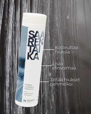 Hiuksia uudistava hoitoaine jättää hiukset ihanan pehmeiksi