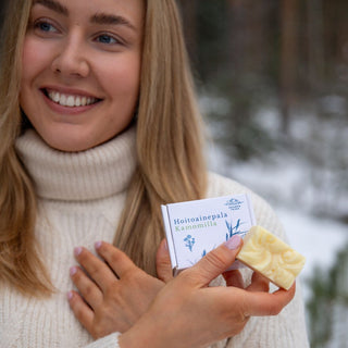 II-LAATU Kamomilla hoitoainepala, elvyttävä & kosteuttava, 100% luonnollinen, vegaaninen - Saaren Taika Original 🇫🇮 Hoitoaine Saaren Taika Handmade
