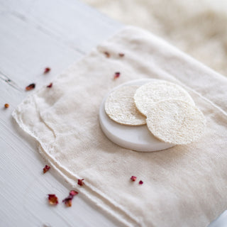 Luffasieni kasvojen päivittäiseen puhdistukseen, luonnollinen, ympäristöystävällinen, vegaaninen, valmistettu kurkusta