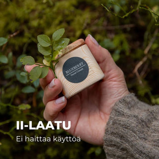 II-LAATU Mustikka kasvovoide, hillitsee punoitusta, tasoittaa sävyä, vähentää juonteita, 100% luonnollinen, vegaaninen, 30ml Sheavoide Chosen by Johanna