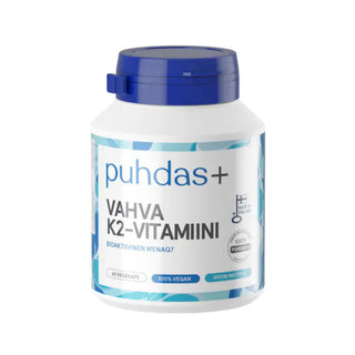 K2 vitamiini 100 µg, 60 kaps. - Puhdas+ Lisäravinne Puhdas+