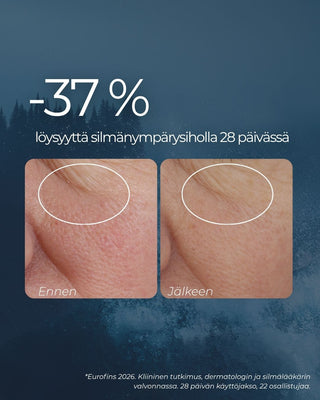 Rakkohauru silmänympärysvoide vähentää 37% löysyyttä silmänympärysiholla 28 päivässä