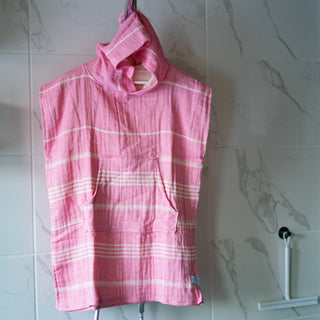 Lasten kylpyponcho Hamam Sulo Pinkki, 100% puuvillaa