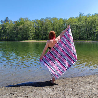 Hamam-pyyhe! Pirteä Pinkki! - Koko 90x180cm, 100% puuvillaa - Saaren Taika Decor