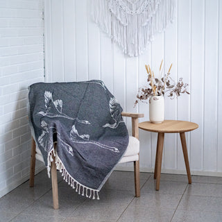 Hamam handduk! Swan Svart-Vit - Storlek 100x175cm, 100% bomull - Saaren Taika Decor