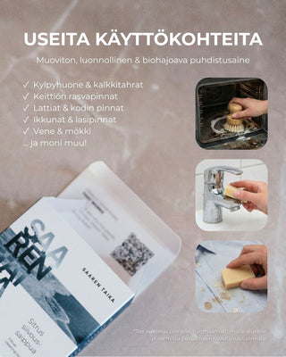 Siivoussaippua monikäyttöiseen puhdistukseen