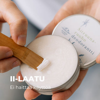 II-LAATU Voidedeodorantti Sitruunaruoho on UNISEX ,vegaaninen, luonnollinen, alumiiniton, soodaton ja luomu - Saaren Taika 🇫🇮 Voidedeodorantti Saaren Taika