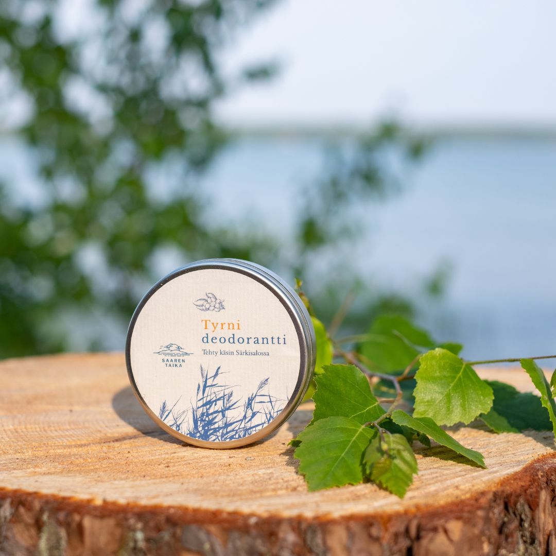 II-LAATU Voidedeodorantti Tyrni on UNISEX, 100% luonnollinen, vegaaninen, alumiiniton ja soodaton, n. 50ml Voidedeodorantti Saaren Taika Handmade