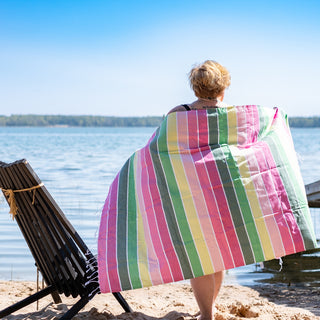 Hamam-pyyhe Riemukas Värikäs Pinkki, 100% puuvillaa, 95x180cm, 320g, Öko-Tex