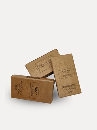II-LAATU Vaihtoterät Ekohöylään 10 kpl, sopii kaikkiin safety razor malleihin, ruostumaton teräs