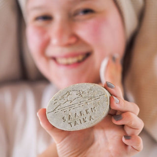 MESSUTARJOUS Veera Suolasaippua®, sopii mm. atooppiselle iholle, kutiavalle iholle, akneiholle, 100% luonnollista, vegaaninen Suolasaippua Saaren Taika Handmade