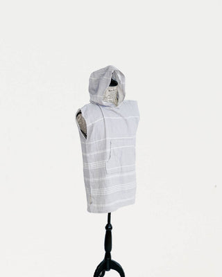 Lasten kylpyponcho Hamam Harmaa, pituus 71cm ja leveys 54,5cm 100% puuvillaa - Saaren Taika Decor