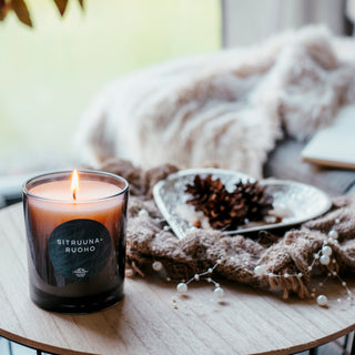 II-LAATU Tuoksukynttilä Sitruunaruoho [lyhyt sydänlanka], paloaika n. 45h, vegaaninen, palaa myrkyttömästi - Saaren Taika Decor Saaren Taika Decor