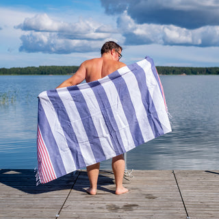 Hamam-pyyhe Seilori Navy - Koko 100x175cm, 100% puuvillaa, paino 270g